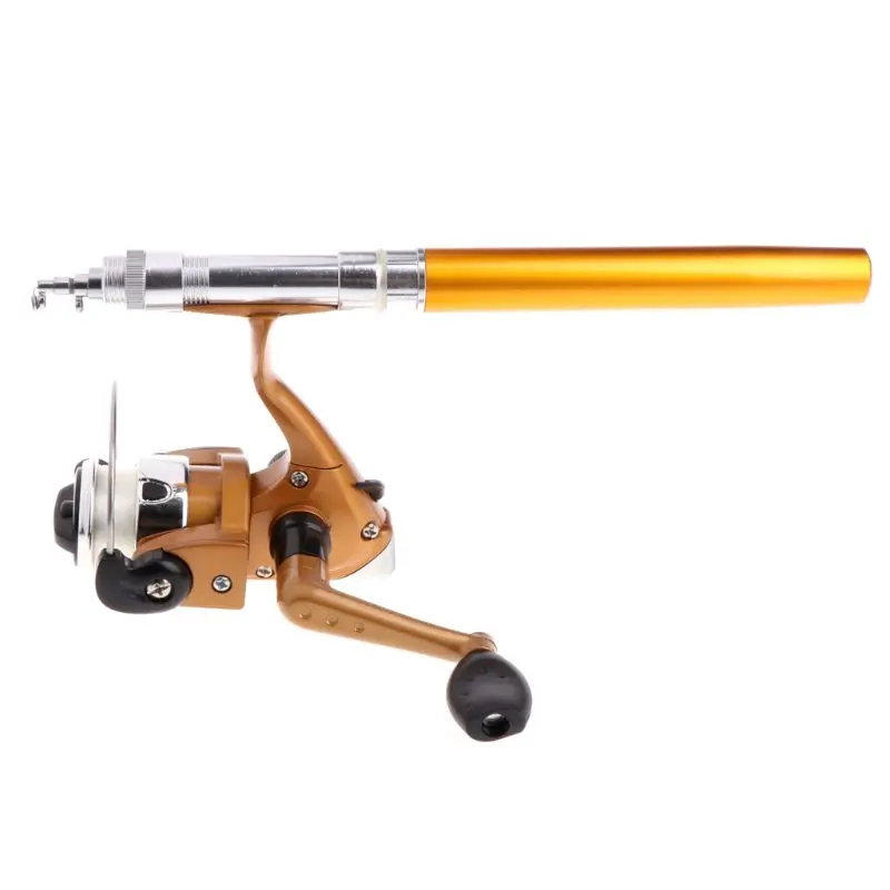 

Mini Portable Aluminum Saltwater Baitcasting Fishing Rod Pole Reel Pocket Pen Y4UB