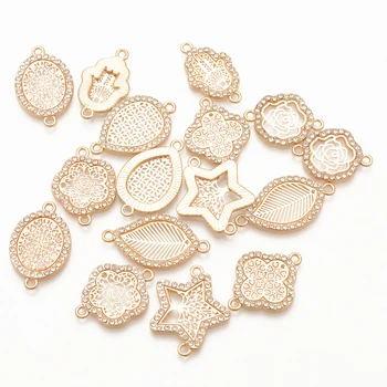 

2 PCS jewery Making Gold Sliver Plated Connector for Earrings Bracelet Accessories Craft Diy Handmade Findings 8 Styles