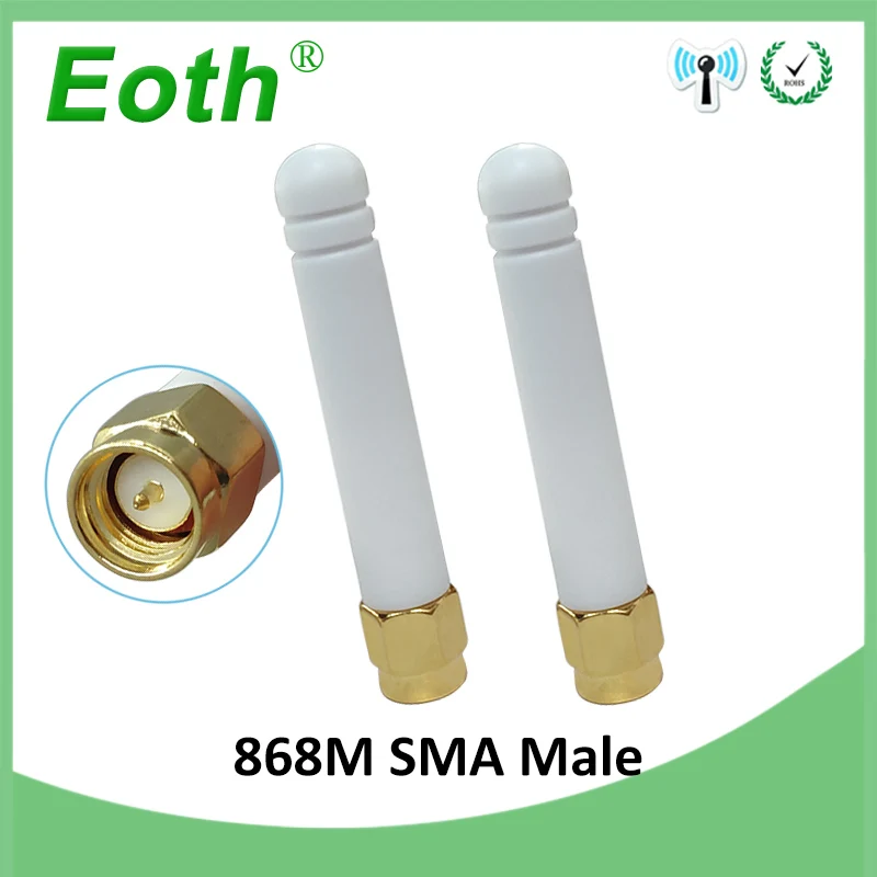Оптом 20 шт 868 МГц 915 МГц Антенна 2~ 3dbi SMA разъем GSM антенна 868 МГц 915 МГц антенна белая маленькая антенна Lorawan