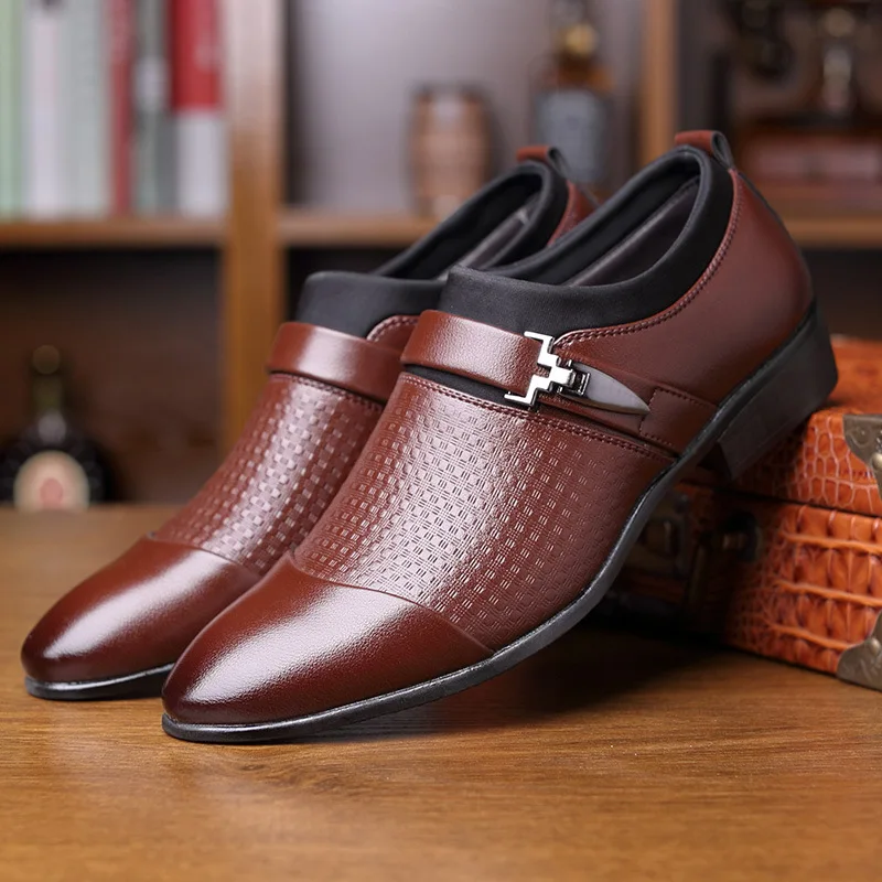 Большие размеры 45-48; Мужские модельные туфли; лоферы с пряжкой на ремешке; прочная подошва; обувь из искусственной кожи; Мужская однотонная официальная обувь