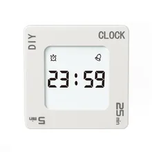 Temporizador LCD para cocina, temporizador con forma de tomate, recordatorio de vibración, volteable, repetición, despertador, 5 minutos, 25 minutos