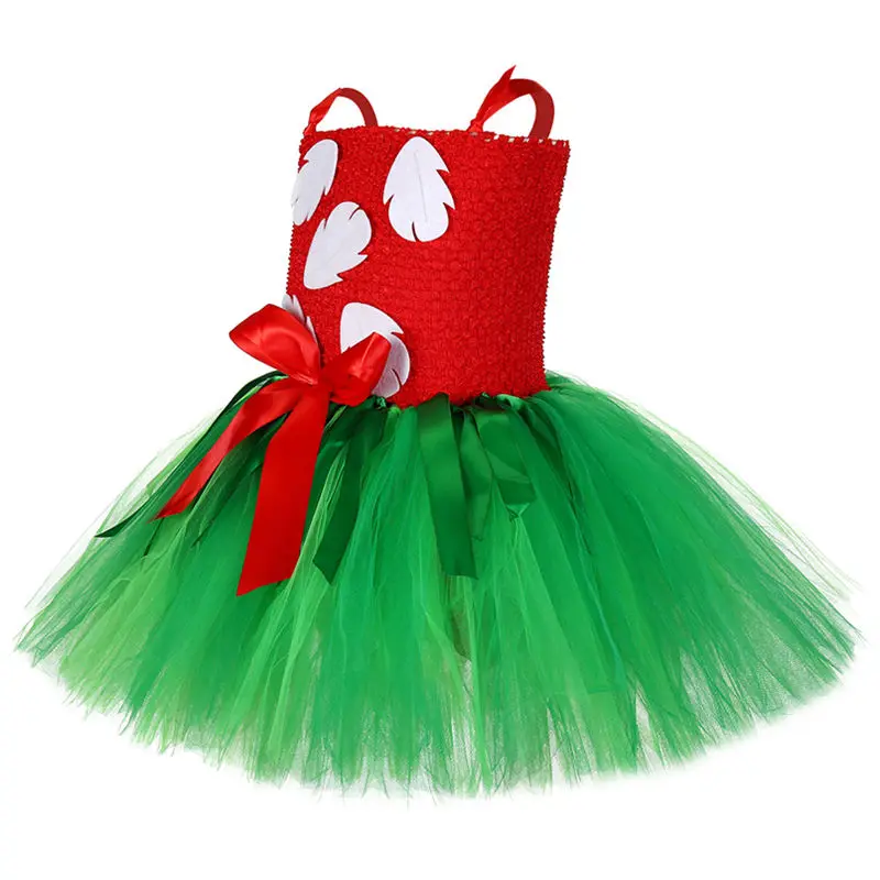 Пачка мечты Гавайский костюм Лило для девочек От 1 до 12 лет с тропическим папоротником лист повязка на голову день рождения Хэллоуин Вечерние