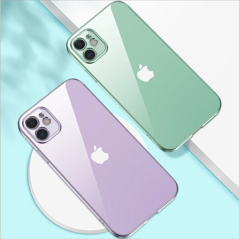 100pc Plating Silicone Case for IPhone 12 11 Pro
