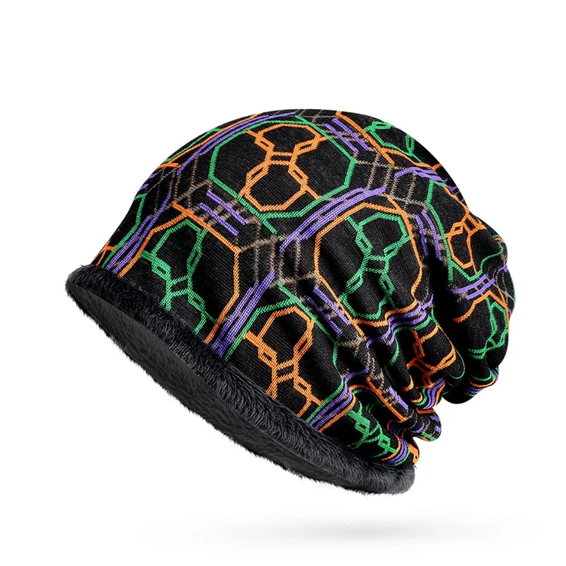 

winter Running Cap Scarf Cotton Women Men Breathable Stretch Hat Autumn Winter Breathable Elastic Fluffy Neck Warmer Hat