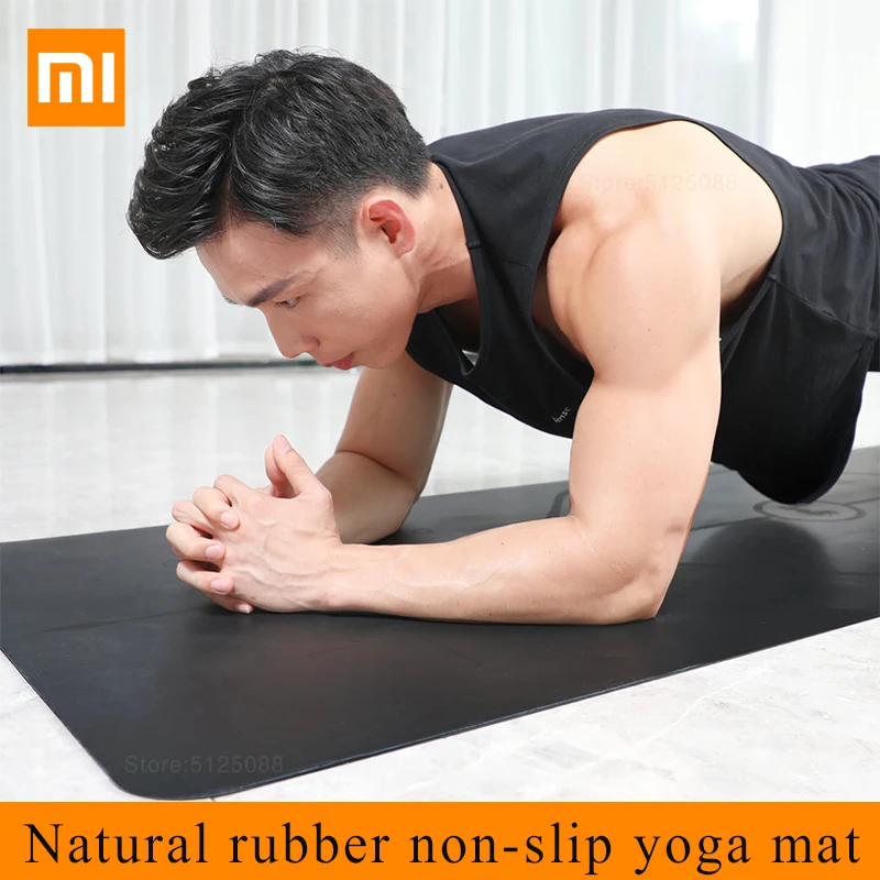 

XIAOMI MIJIA Large Natural rubber Yoga Mat with Position Line Non Slip Carpet For Beginner Fitness Gymnastics Environmental Mat
