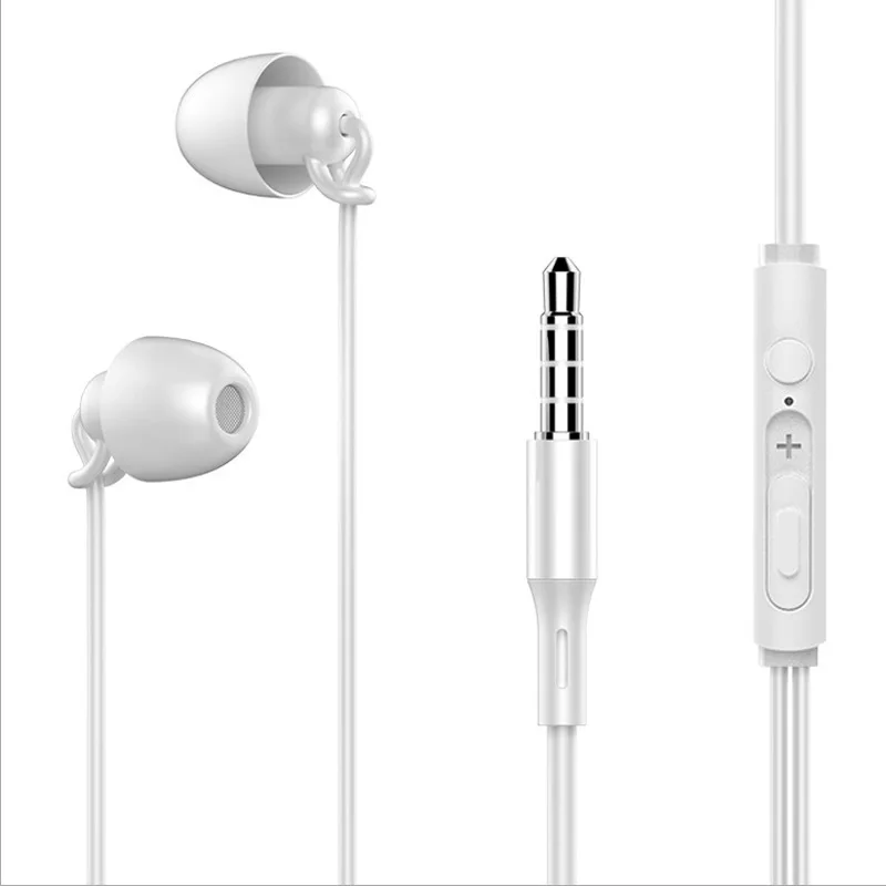Sleep Earphone Headphones for Children Kids Student Anti-noise Sleeping Soft Wired Earphones 3.5 with Microphone for Sony Phone (1)