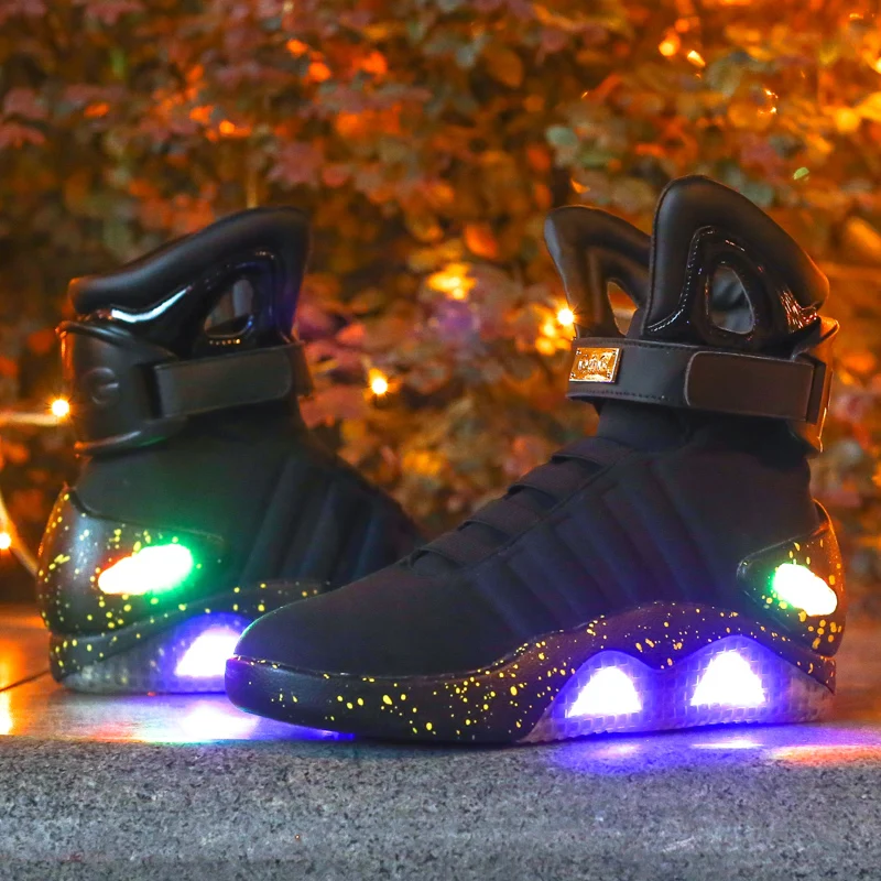 Бренд Для мужчин Баскетбольная обувь светодиодный светильник обувь мужские кроссовки 9908 дышащая обувь со светодиодной подсветкой обувь для Для мужчин CO splay; обувь с высоким берцем