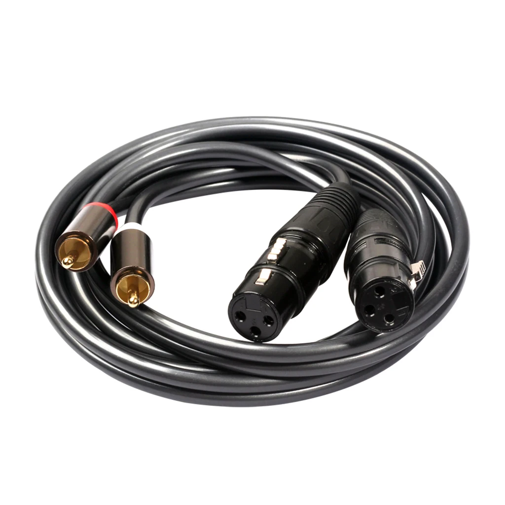 2RCA на 2XLR кабель (Сверхмощный) папа гнездо 3 Pin стерео аудио адаптер 5 футов|Детали и