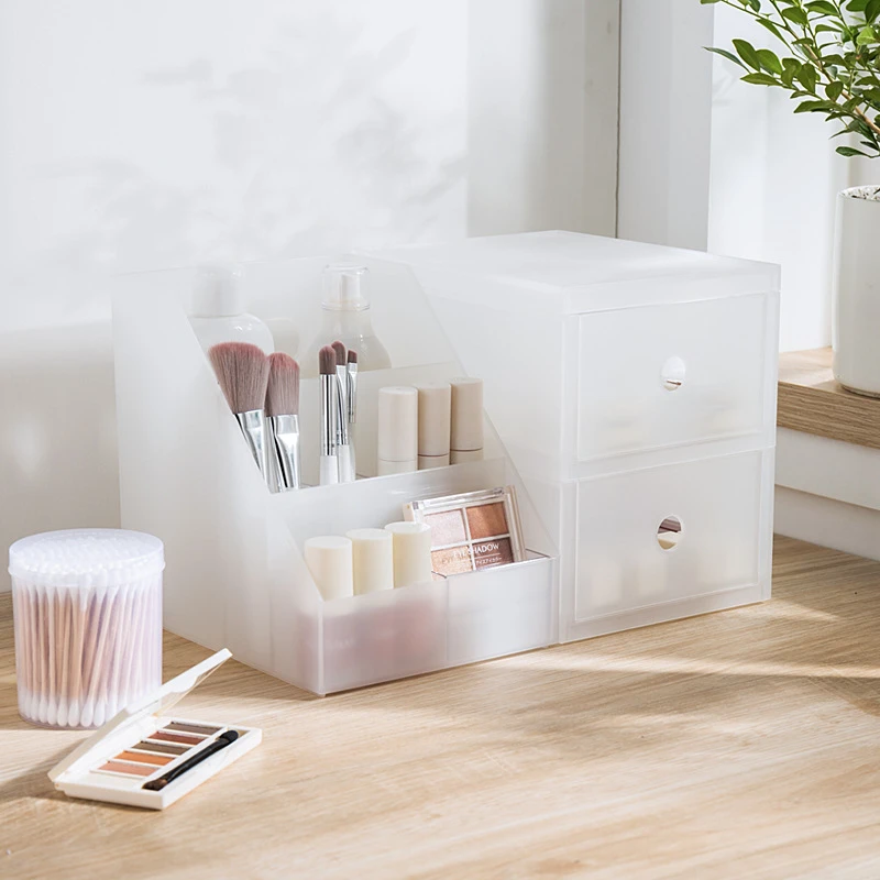 

Transparent Cascading Office Stationery Jewelry Storage Box Desktop Finishing Box Drawer Makeup Type Skin Care Cosmetic StoreBox