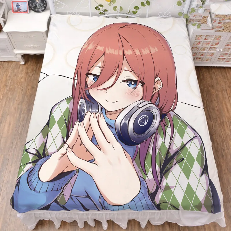 August Anime quintestinal quantuplets Nakano Nino Nakano Ichika одеяло летнее одеяло и кровать молочное волокно лист 150x200 см