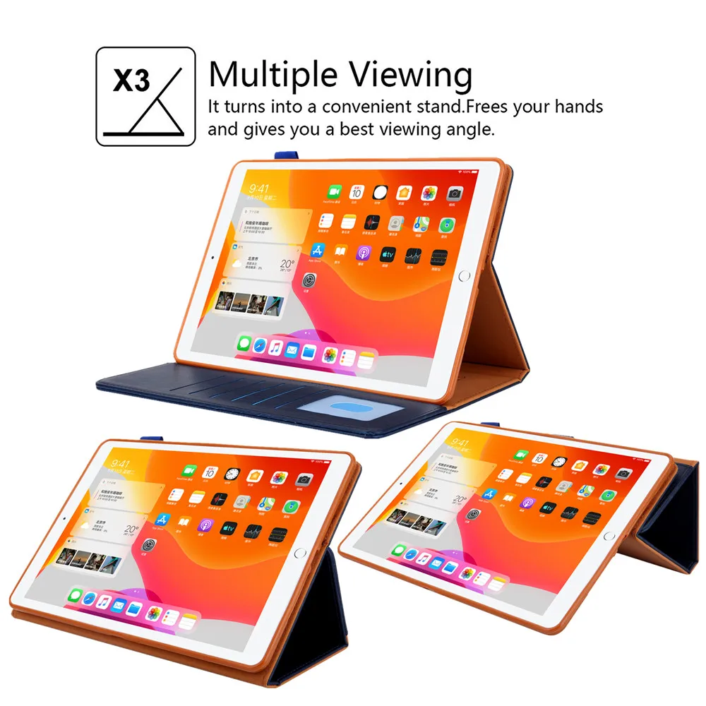 Для Apple iPad 10," 7th Gen Магнитный Флип-кошелек из натуральной кожи с подставкой и отделением для карт чехол-крышка A2200 A2198 A2232