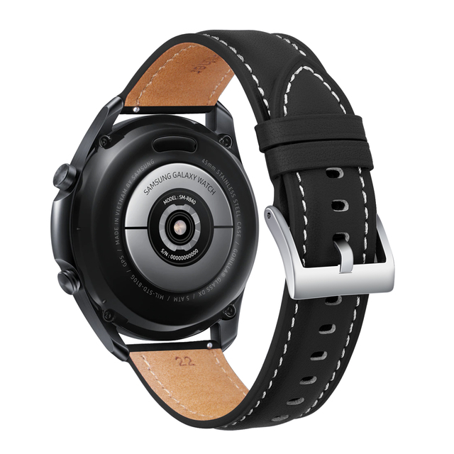 22mm Leather Watch strap For Samsung galaxy watch 3 41mm 45mm for Huawei Watch GT2 46mm Replacement Watch Band