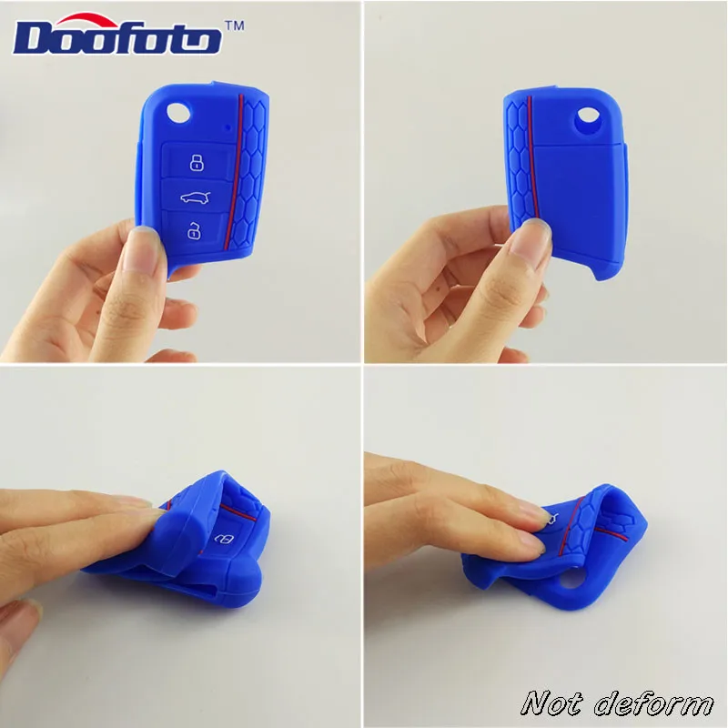 Silicone Car Key Cover Case For VOLKSWAGEN VW Polo Crafter Golf 7 MK7 For Skoda Octavia Combi A7 SEAT Leon Ibiza CUPTRA key case,key case cover