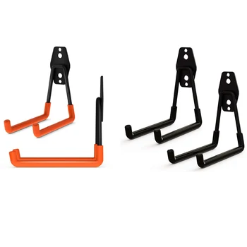 

Garage Storage Utility Hooks,Garage Garden Tool Organizer,Steel Wall Mount Hooks, Large Garden U Hooks 2 Pack