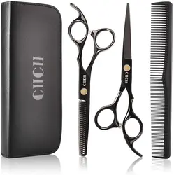 CIICII  Hairdressing Scisscors Set Hair Cutting Scissors Shears Kit For Men Women Home Salon Baber Accessories & Hair Comb Clips