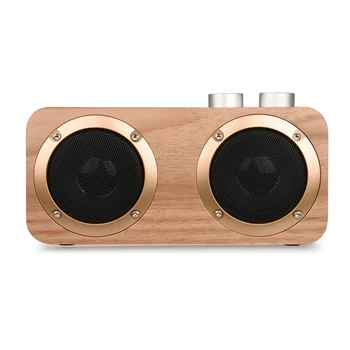 

Bluetooth Speakers 2 Speakers 16W Stereo Hifi Subwoofers Wood Wireless Loudspeaker Knob Button AUX USB TF MP3 Player