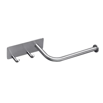

Stainless Steel Towel Rack Free Punch Bathroom Towel Rack Bathroom Kitchen Paper Roll Holder Nail Free Paper Holder With 3m Tape