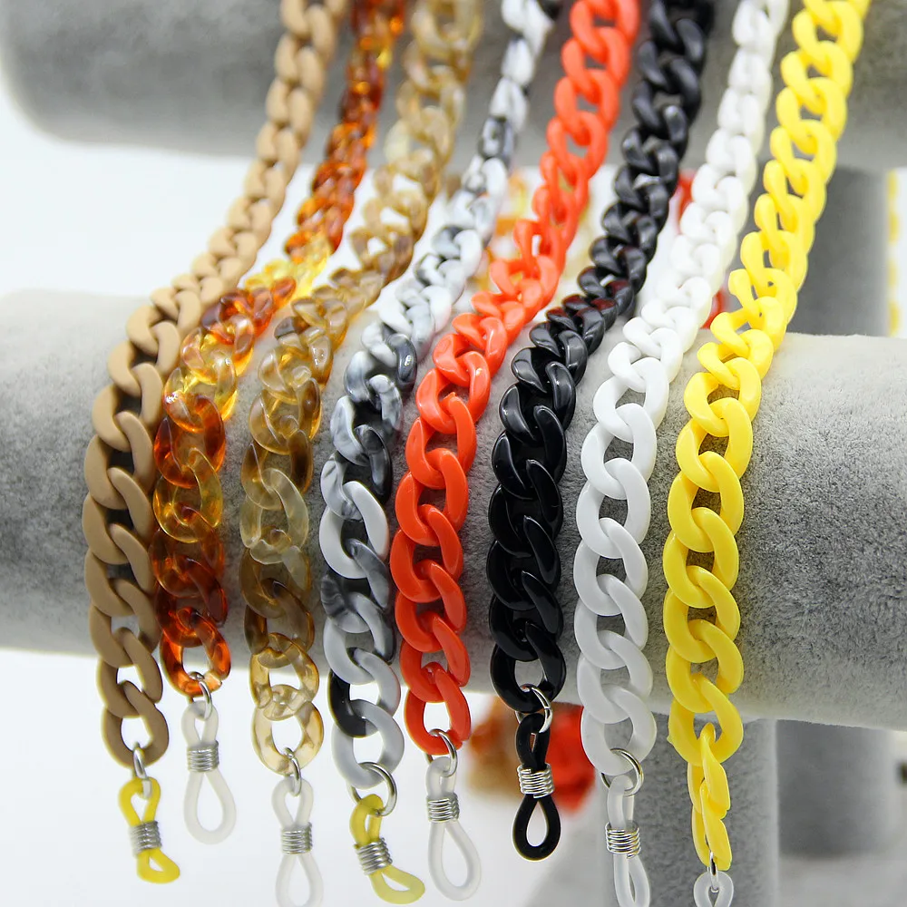 

FishSheep New Acrylic Sunglasses Chain For Women Chic Reading Glasses Hanging Thin Chain Cord Holder Neck Strap Rope Accessories