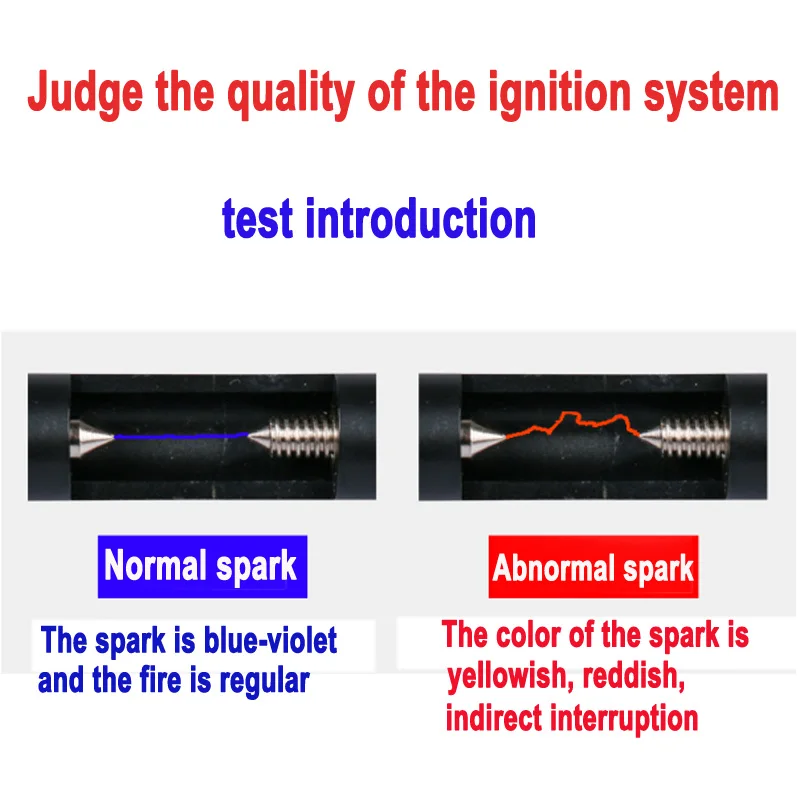 Spark Plug Tester Flashover Gauge Check Car Sparking Plug Tester Spark Plug Checker Ignition System Coil Engine In Line Auto Repair Test Tool
