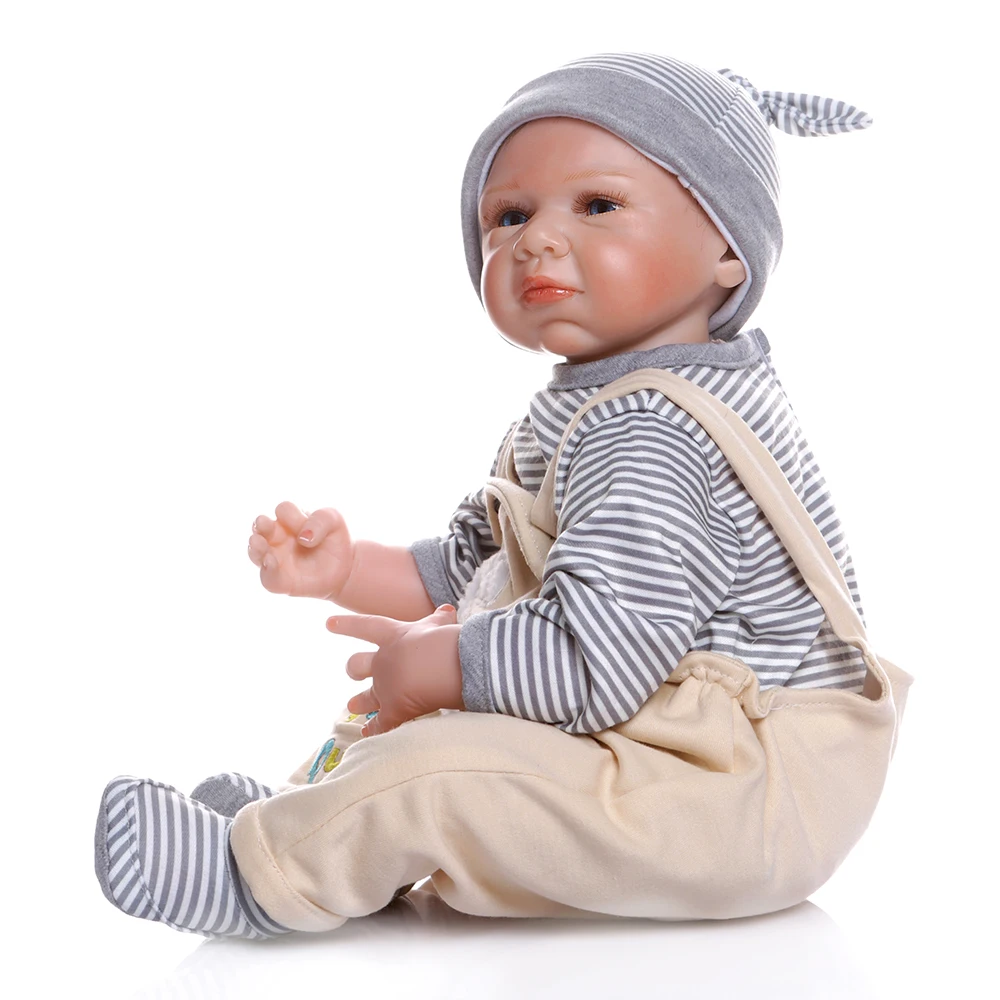 Реалистичная ручная роспись 20 дюймов bebe Кукла реборн 3/4 силикон Экологически чистая 52 см мальчик кукла для девочек детский подарок игрушка playmate