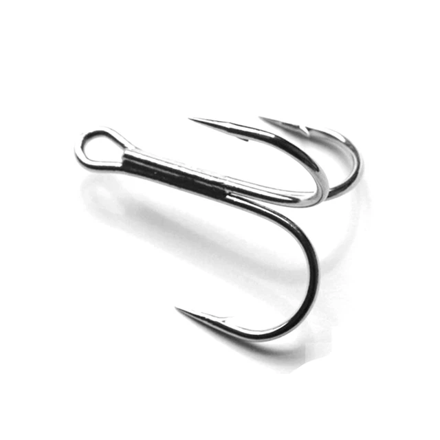 Promotion 100pcs Treble Hooks for Fishing Lures High Carbon Steel Trebles  Saltwater Fish Hooks Wholesale Size