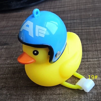 Bicycle Bell with Light Mtb Bike Handlebar Light Yellow Broken Wind Small Duck Hard Hat Helmet Cycling Equipment Ring Bell - Цвет: 19