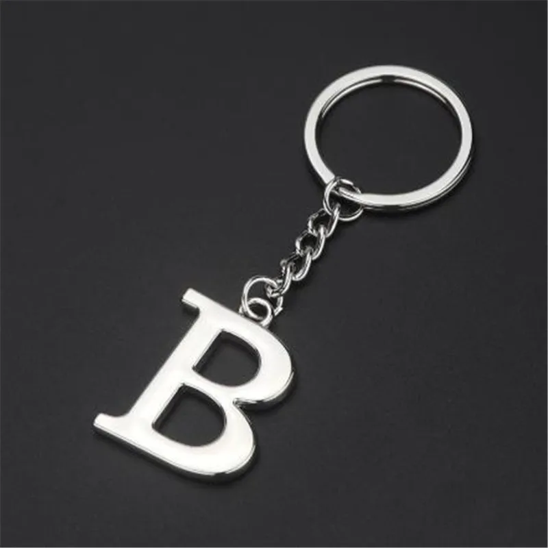B Sitaicery, модный, сделай сам, A-Z, буквы, брелок для мужчин, начальный брелок с буквой, цепочка унисекс, брелок, 26 букв, вечерние, подарок, ювелирное изделие - Цвет: B