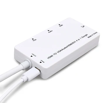 

HD 4-in-1 Display Converter for TV Projectors with HDMI/VGA/DVI Ports EM88