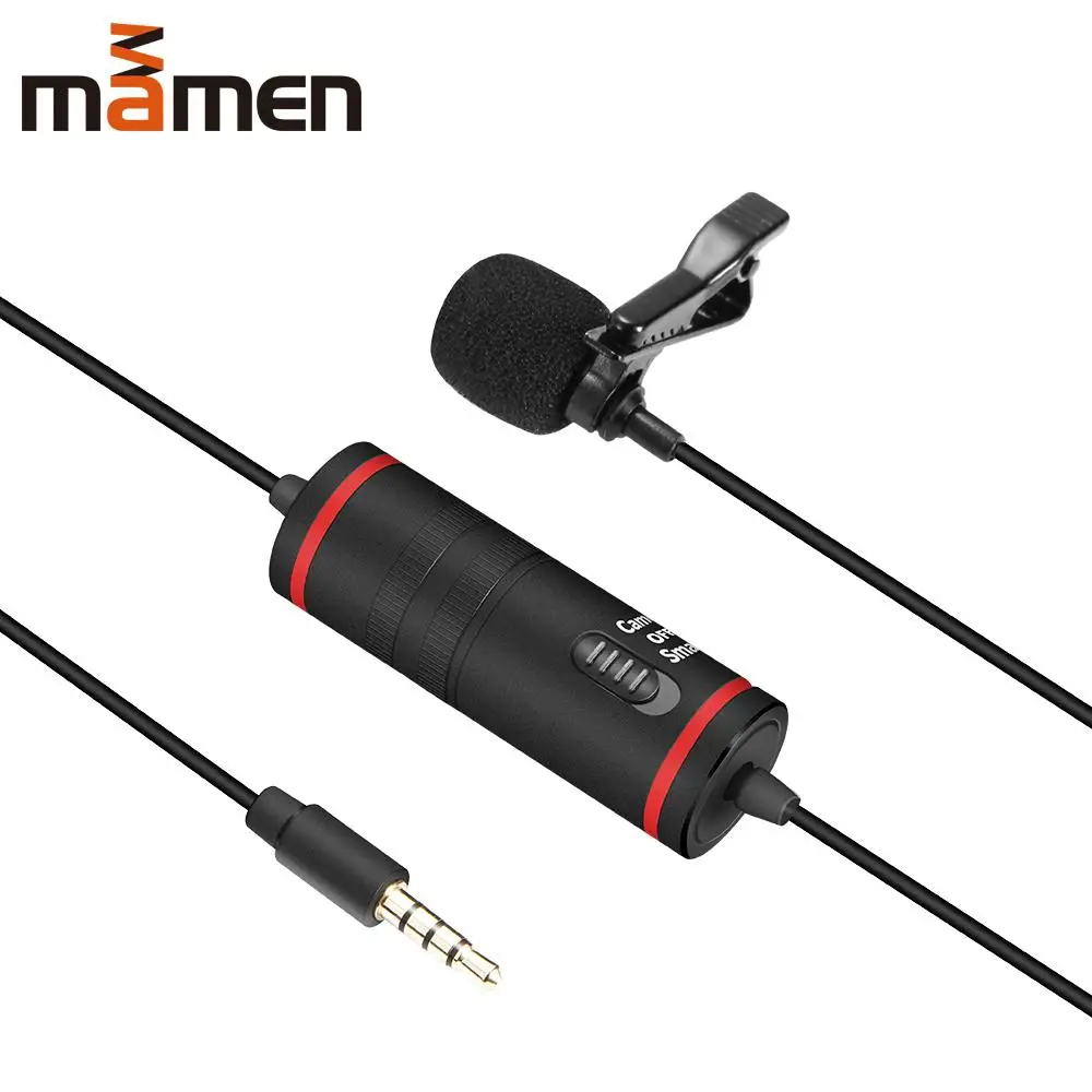 MAMEN km-d1 Lavalier камера микрофон с отворотом конденсатор микрофон для Canon Nikon DSLR видеокамеры Аудио Видео рекордер