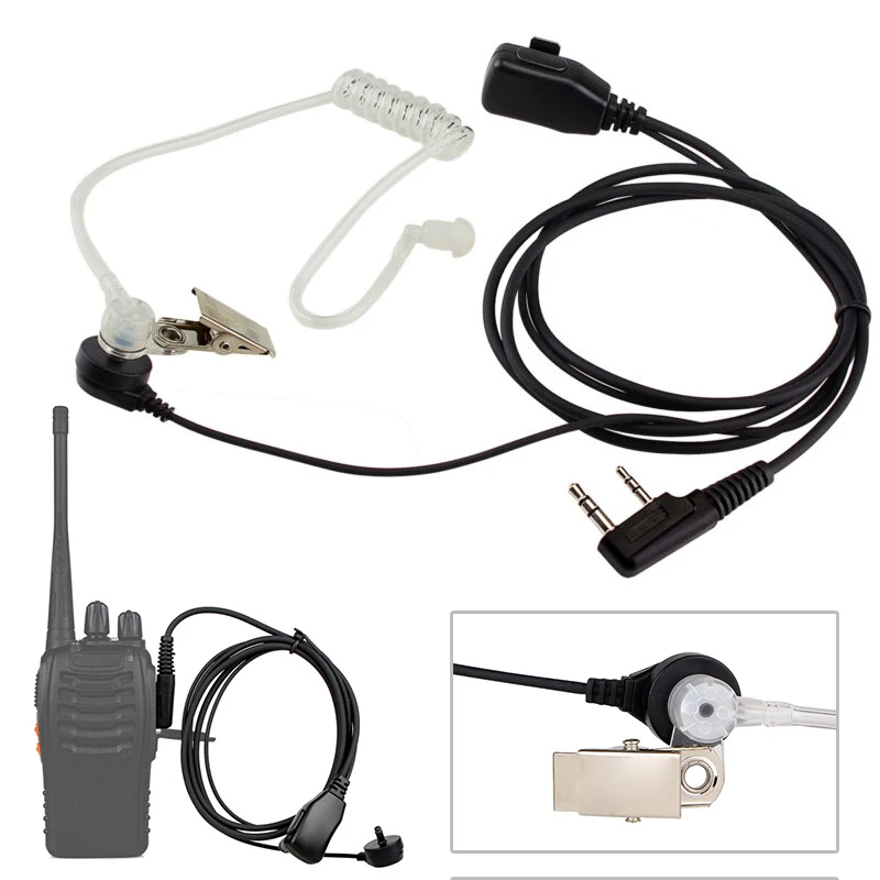 2Pin PTT Микрофон Наушники рации гарнитура для Kenwood Baofeng UV-5R UV82 и т. Д