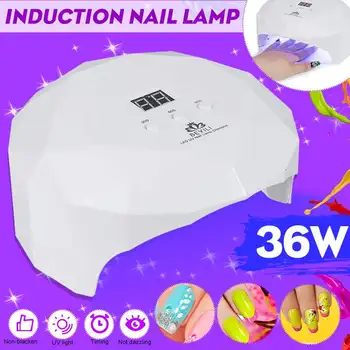 

36W 12 LED UV Nail Lamp for Manicure Nail Dryer Machine UV Lamp For Curings UV Gel Nail Polish With Motion Sensing LCD Display