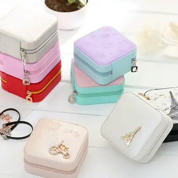 

Travel Cosmetic Jewelry Box Necklace Ring Storage Case Organizer Display Jewelry Storage Boxes