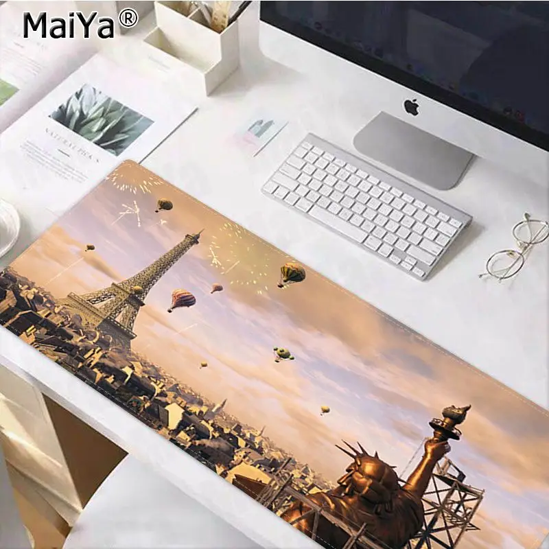 Maiya, винтажный, крутой, классный, Эйфелева башня, аниме, натуральный каучук, игровой коврик для мыши, Настольный коврик,, большой коврик для мыши, клавиатуры, коврик - Цвет: Lock Edge 30x80cm
