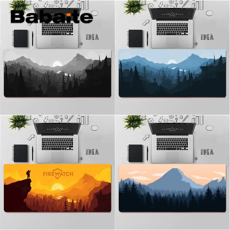 Высококачественный игровой коврик для мыши Babaite Deep forest firewatch из натурального