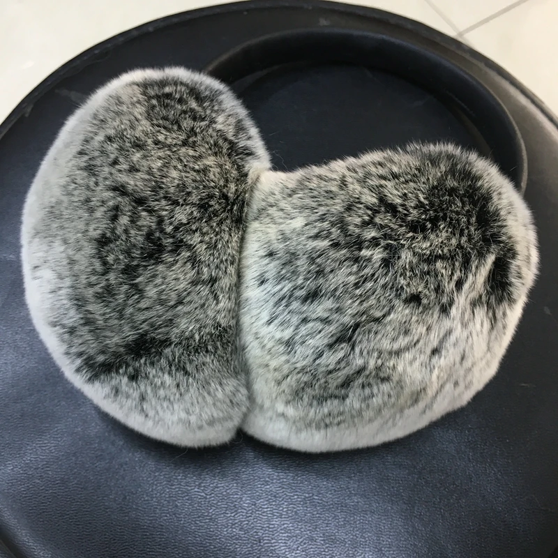 Women Russia Winter 100% Natural Rex Rabbit Fur Earmuff Men Warm Fashion Real Fur Earmuffs Kids Fur Ear Cover Girl's Earlap (10)