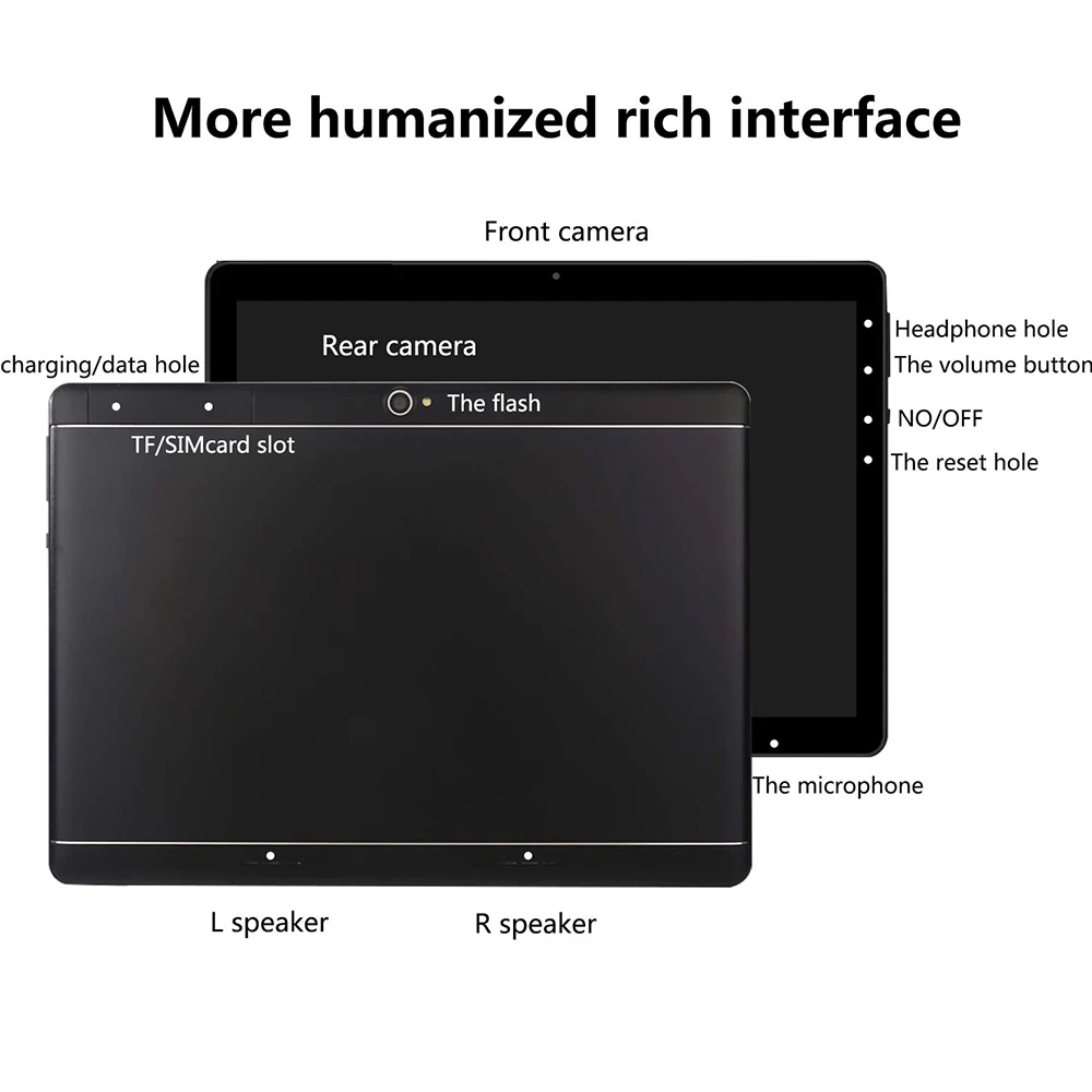 ANRY 2019 Newest 10 Inch Tablet PC 3G Quad Core 4GB RAM 32GB ROM Dual SIM 5.0MP Android 7.0 GPS Bluetooth WiFi Tablet PC 10.1