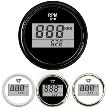 

52mm Marine Digital Tachometer IP67 Waterproof Diesel Tachometer With Hourmeter 0~9990 RPM Display for Car boat accessories