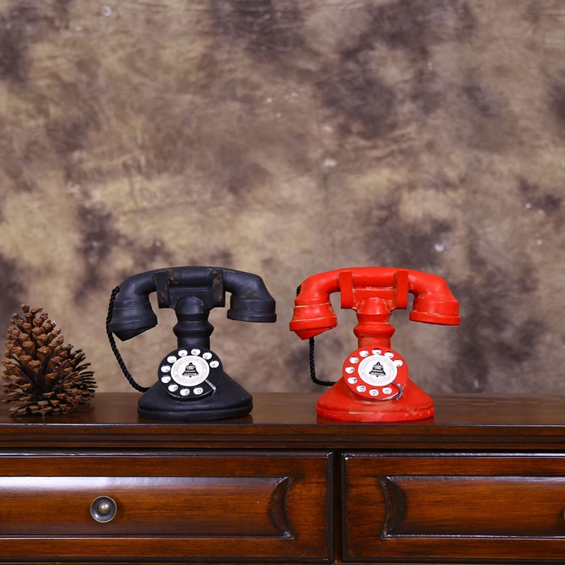 VILEAD 18 см Смола декоративный телефон фигурки старинное украшение Hogar Ретро орнамент ручной работы ремесло Новогоднее украшение подарок