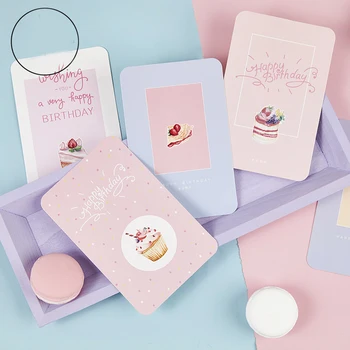 

30pcs Happy Pink Birthday Style Card As Party Invitation DIY Decoration Gift Card Message Card Postcard