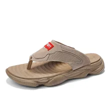 Новинка года; стильные мужские Вьетнамки; летние сандалии; нескользящие шлепанцы; модные мужские сандалии в Корейском стиле