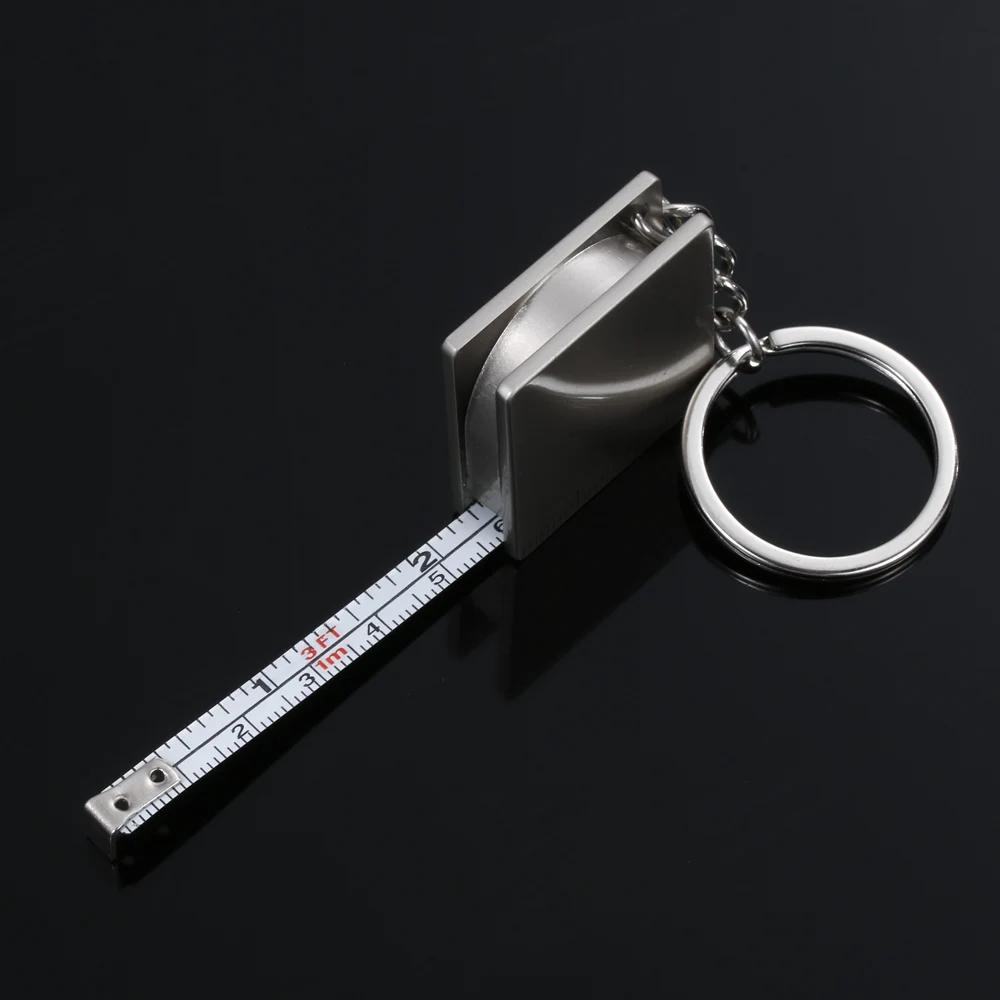 

Measuring Tools Stainless Steel Retractable Ruler Tape Measure Keychain Key Ring Gauging Tools Keyring Pull Ruler School tool