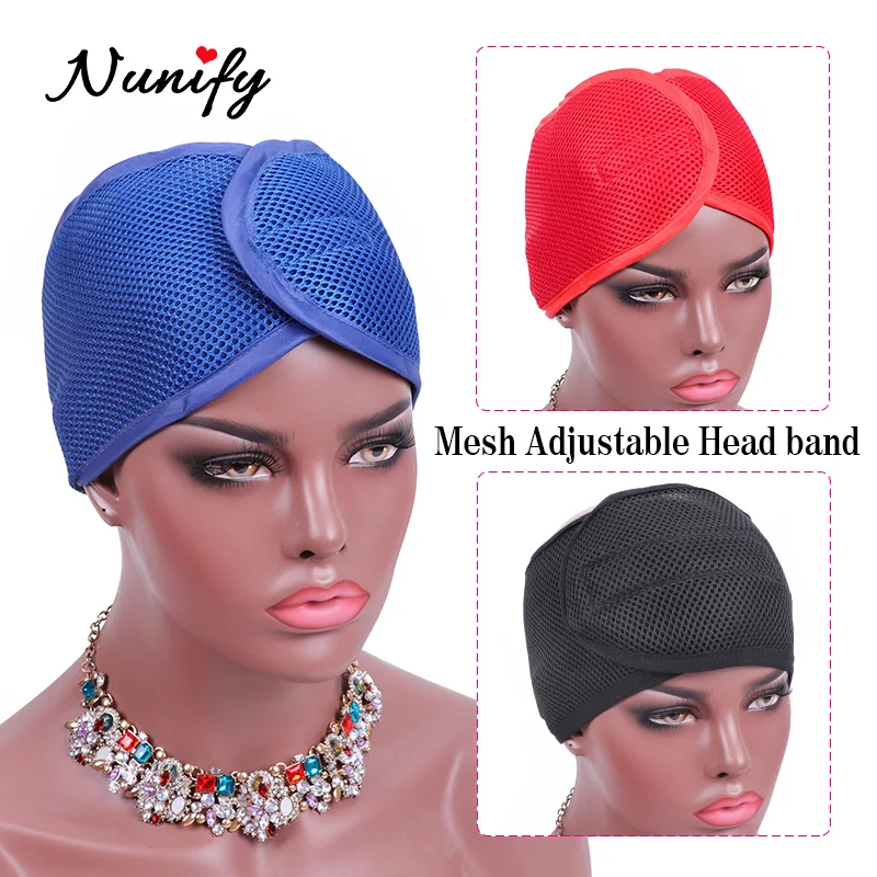 Wig Accessories Nunify Fashion Non Slip Adjustable Lace Wig Headband Foam Mesh Wrap Wig Band Soft Polyester Mesh Belt Bonnets