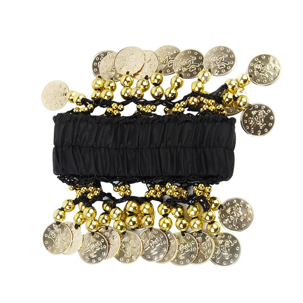 24 Golden Coins Girl's Costume Belly Dance Wrist/Ankle/Anklet Cuff Bracelet NEW