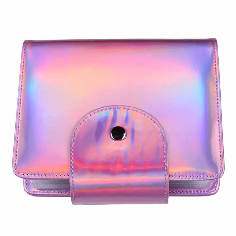 Big 20 Slots Holographic Pink Stamping Plate Case Laser 9.5x14.5cm Nail Art Plate Organizer Holder Bag JT291