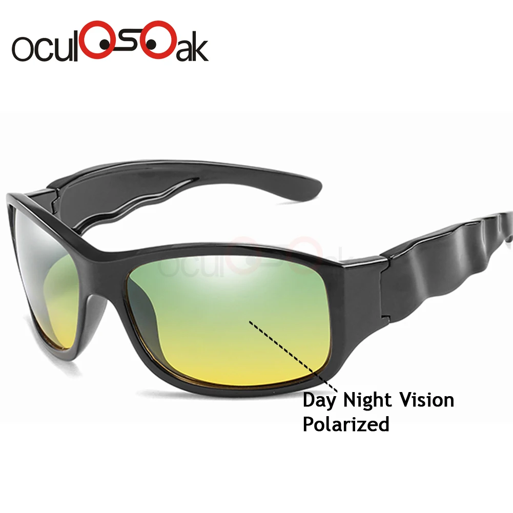 

Day & Night Vision Goggles Polarized Sunglasses Driving Sun Glasses for Man Reduce Glare Metal Frame Glasses oculos de sol