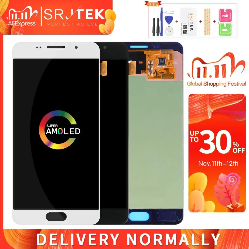 ЖК дисплей AMOLED/TFT для Samsung Galaxy A5 2016 A510F сенсорный дигитайзер в сборе A510 A510M A510FD A5100
