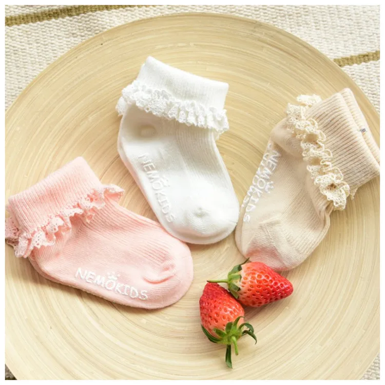 

Double Needles New Style Spring Summer CHILDREN'S Cotton Socks Korean-style Cute Princess Lace Children Socks BABY'S Socks