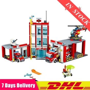 

DHL IN Stock 2019 DHL 02052 City Series The Fire Station Set 1029Pcs Set Building Blocks Bricks ActionToys Gift Clone 60110