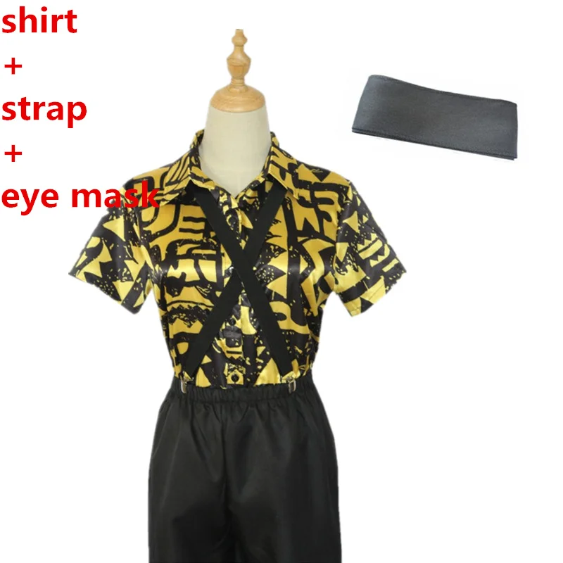 Странные вещи, футболка, костюм 11 Джима хоппера, 3D принт, желтая футболка с короткими рукавами, блузка, женская рубашка, для мужчин и девочек - Цвет: shirt strap eye mask