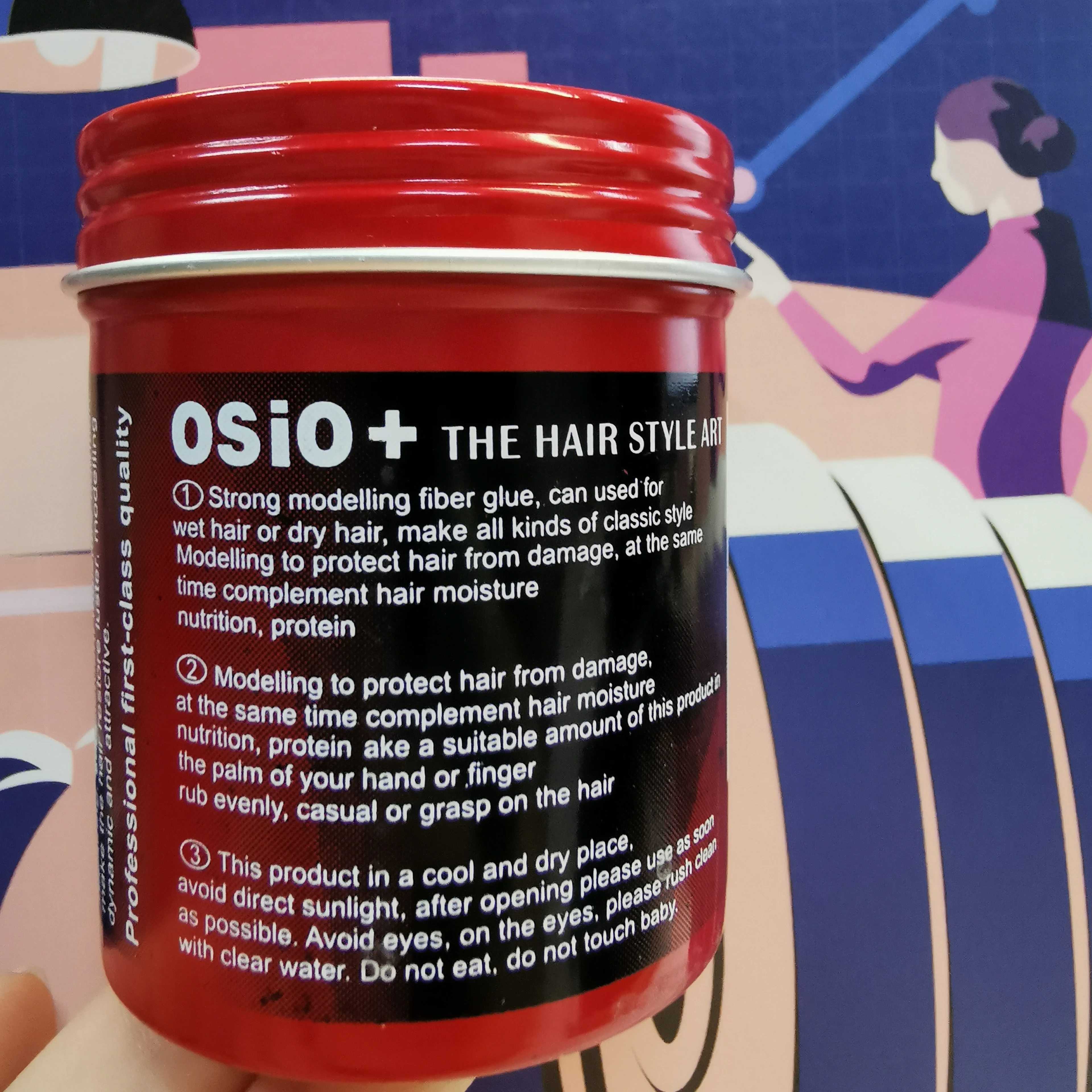 Description Picture 3 of itemHair shaping products barbershop/home hair mud/clay/gel/wax extra hold water soluble fashion style premium with factory price